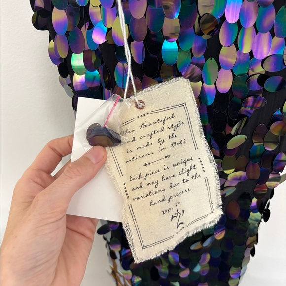NWT Free People Sequin Mini Dress - Size 4 - Picture 6 of 9